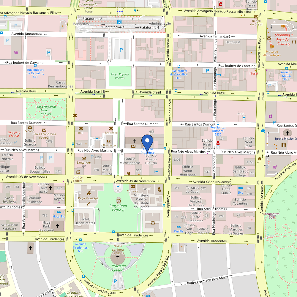 Mapa da estação Hotel Golden Ingá