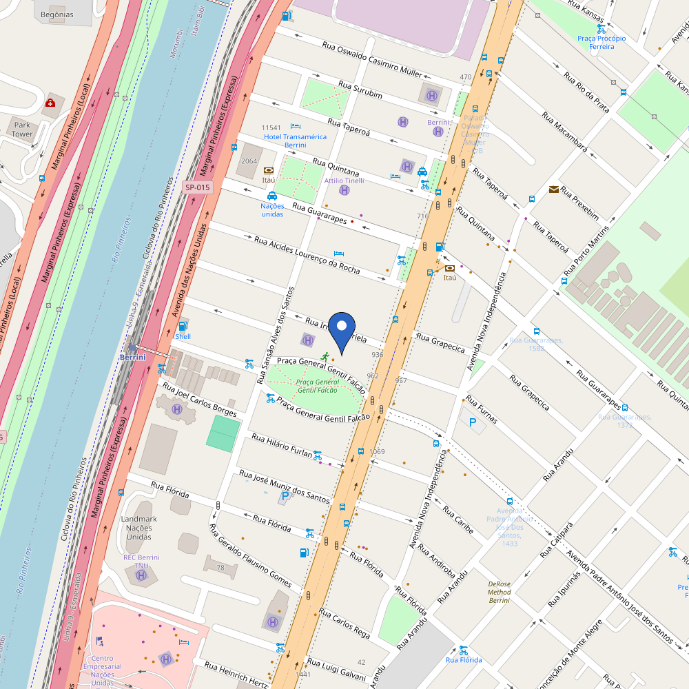 Mapa da estação Spaces Berrini