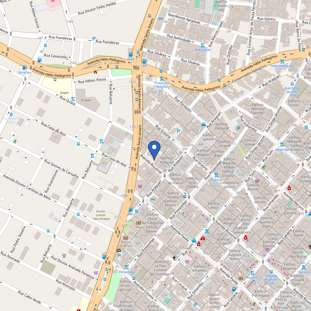 Mapa da estação Zletric - Hotel Slaviero Essential Moema