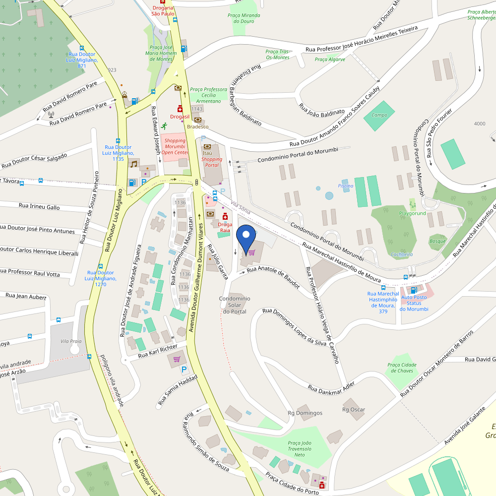 Mapa da estação Pão De Açúcar Portal Do Morumbi