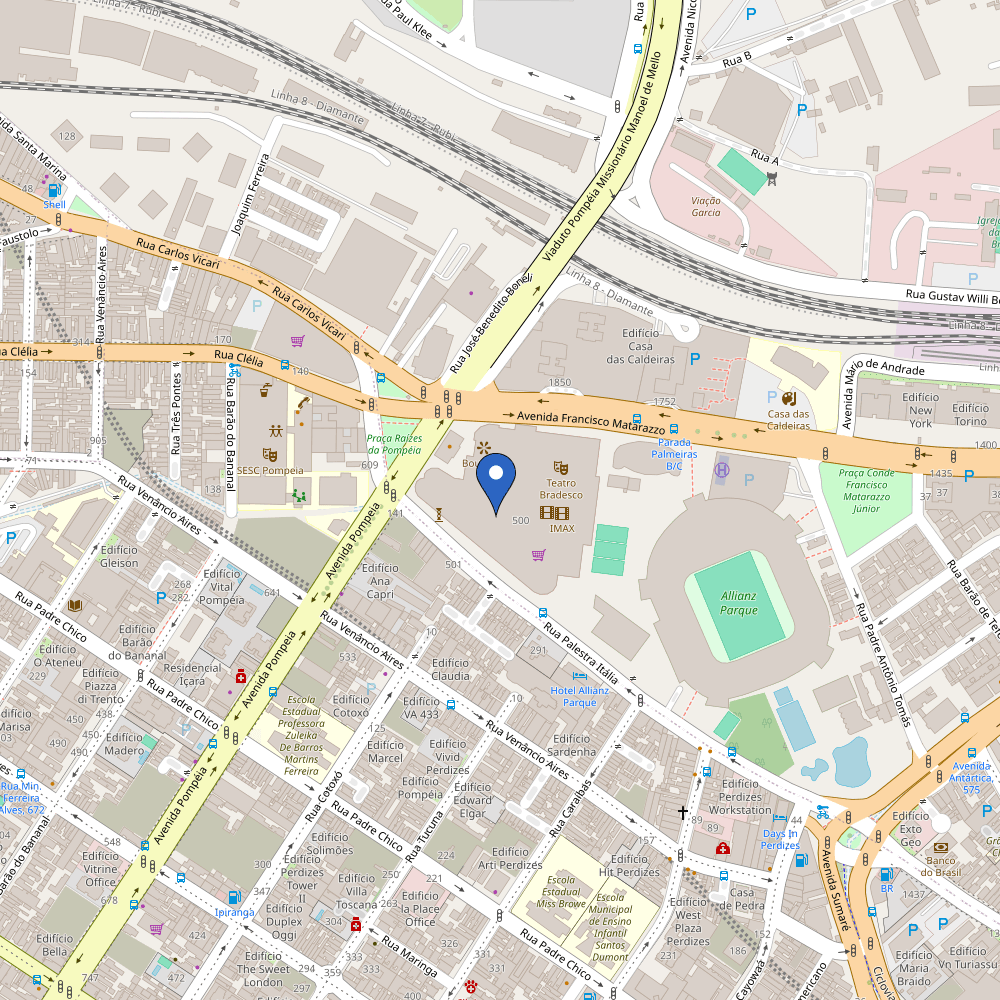 Mapa da estação Bourbon Shopping Săo Paulo