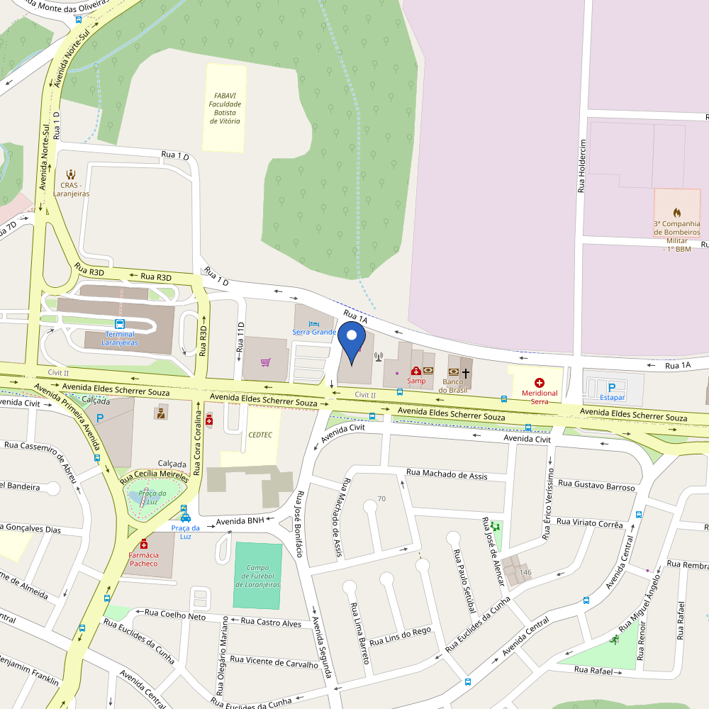 Mapa da estação ExtraCenter Laranjeiras