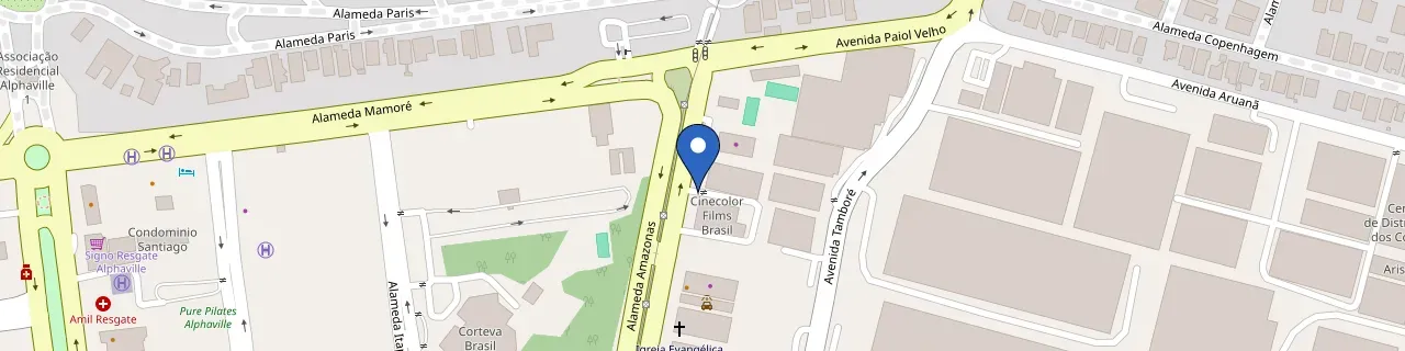 Mapa da estação Alameda Amazonas Prédio