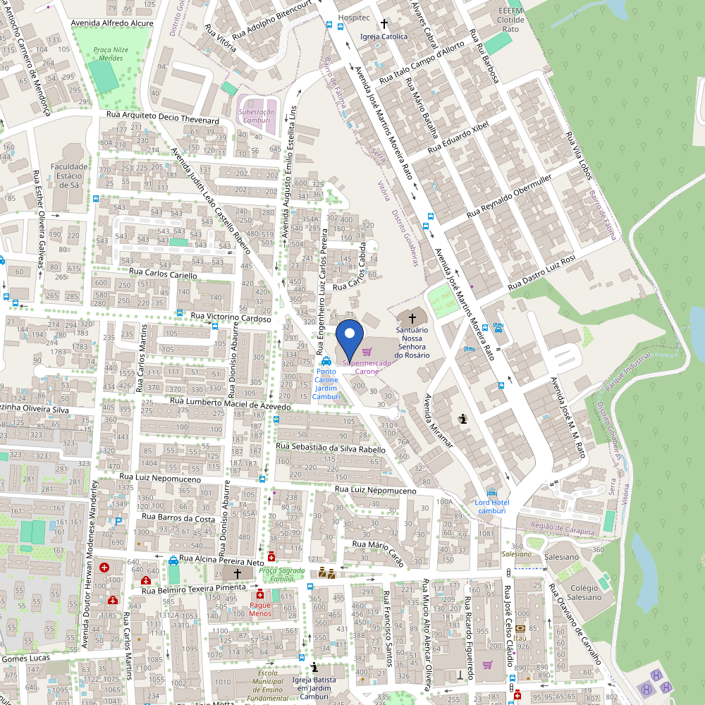 Mapa da estação Carone
