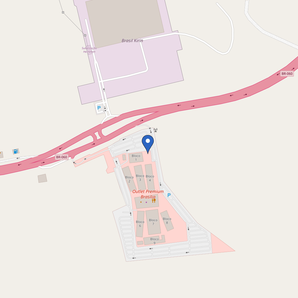 Mapa da estação Outlet Premium Brasília