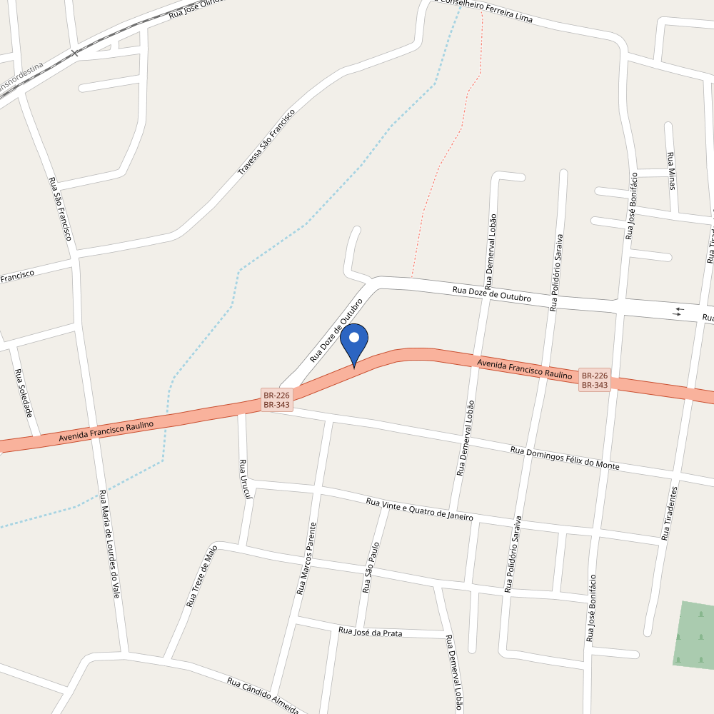 Mapa da estação Posto Altos