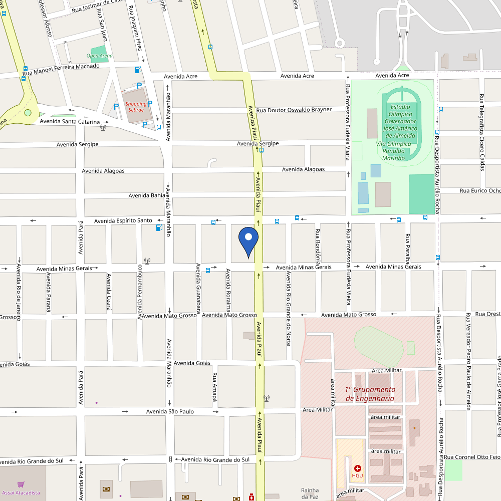Mapa da estação Intense Body Center