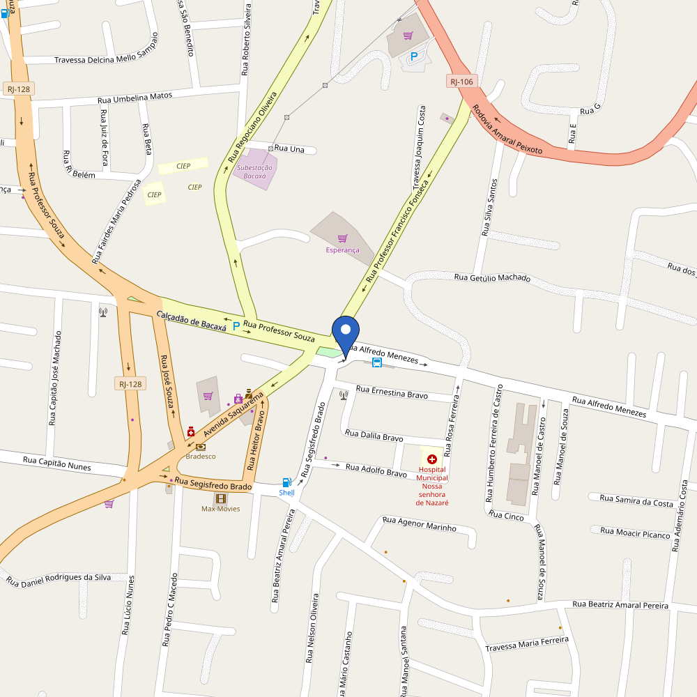 Mapa da estação Saquarema 