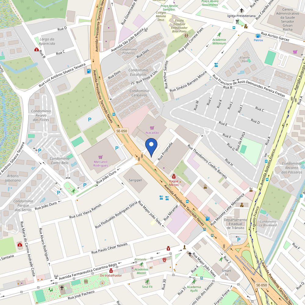 Mapa da estação WallBox Supermercado Macro