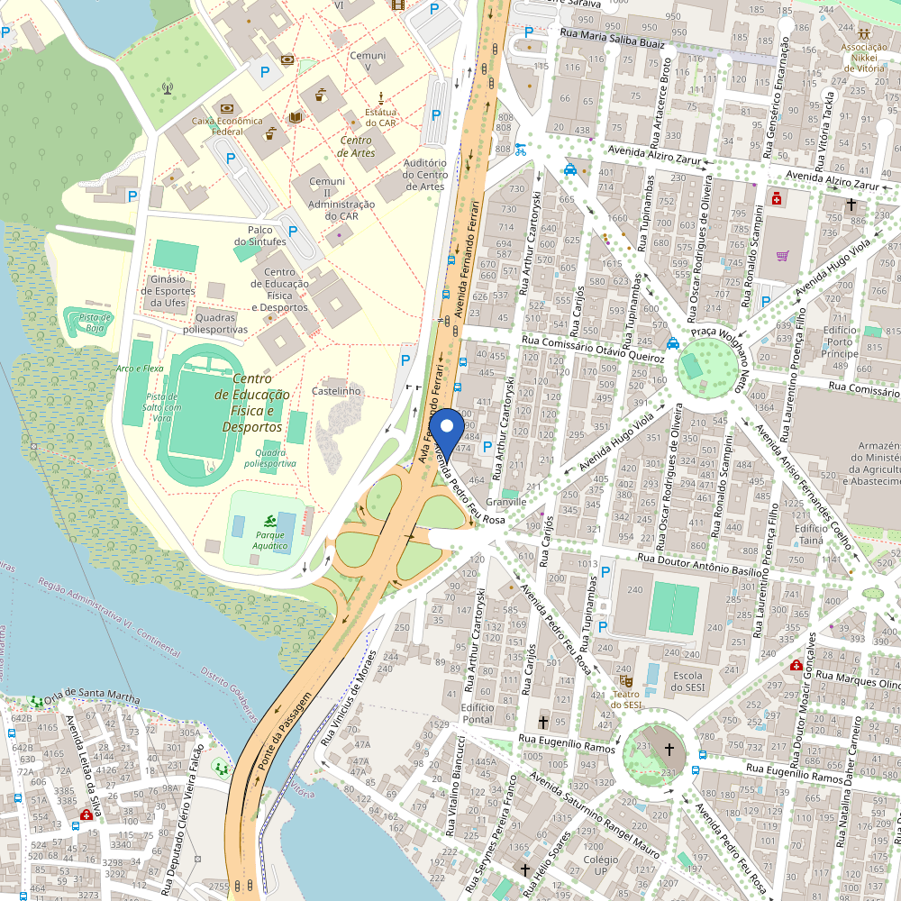 Mapa da estação Volvo Vitória