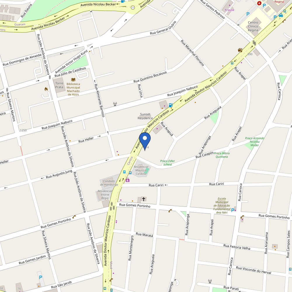 Mapa da estação Seu Cardoso & Mauricinho Parrilla, bar e Hambúrguer