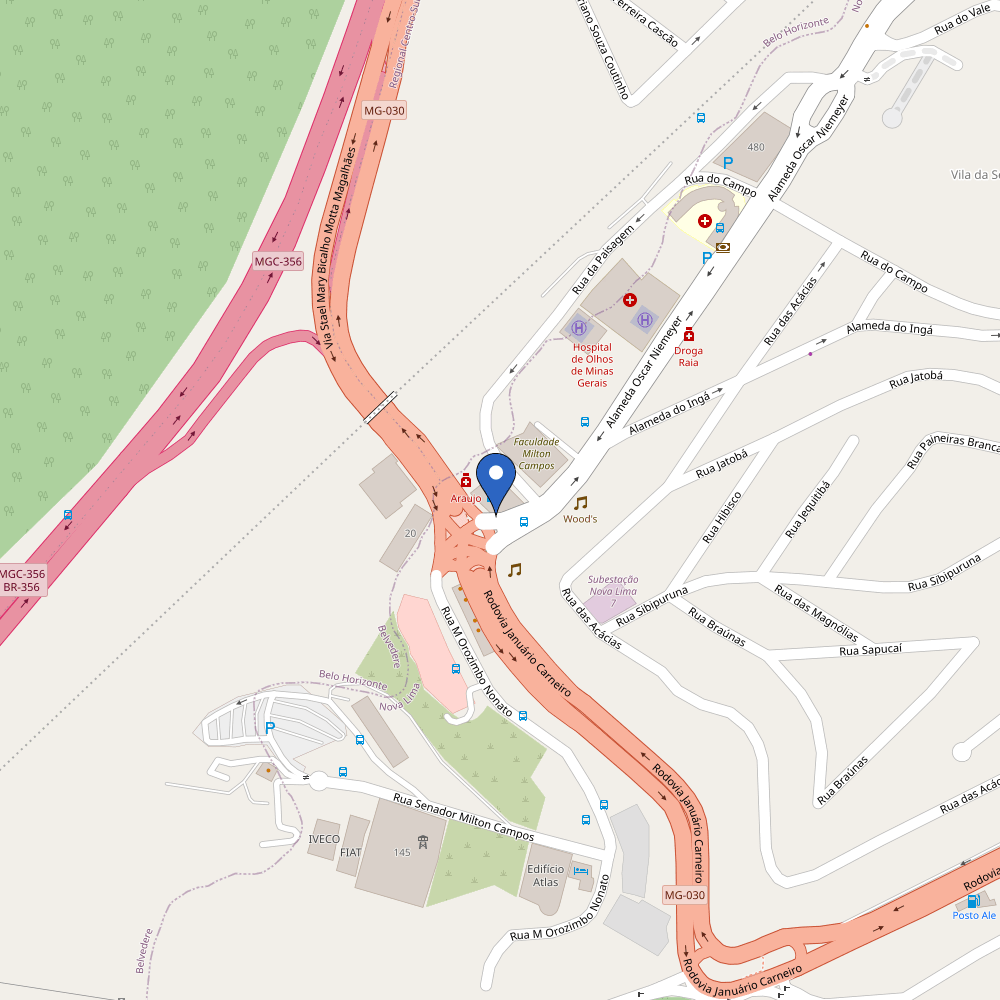 Mapa da estação Posto Vila Fernanda