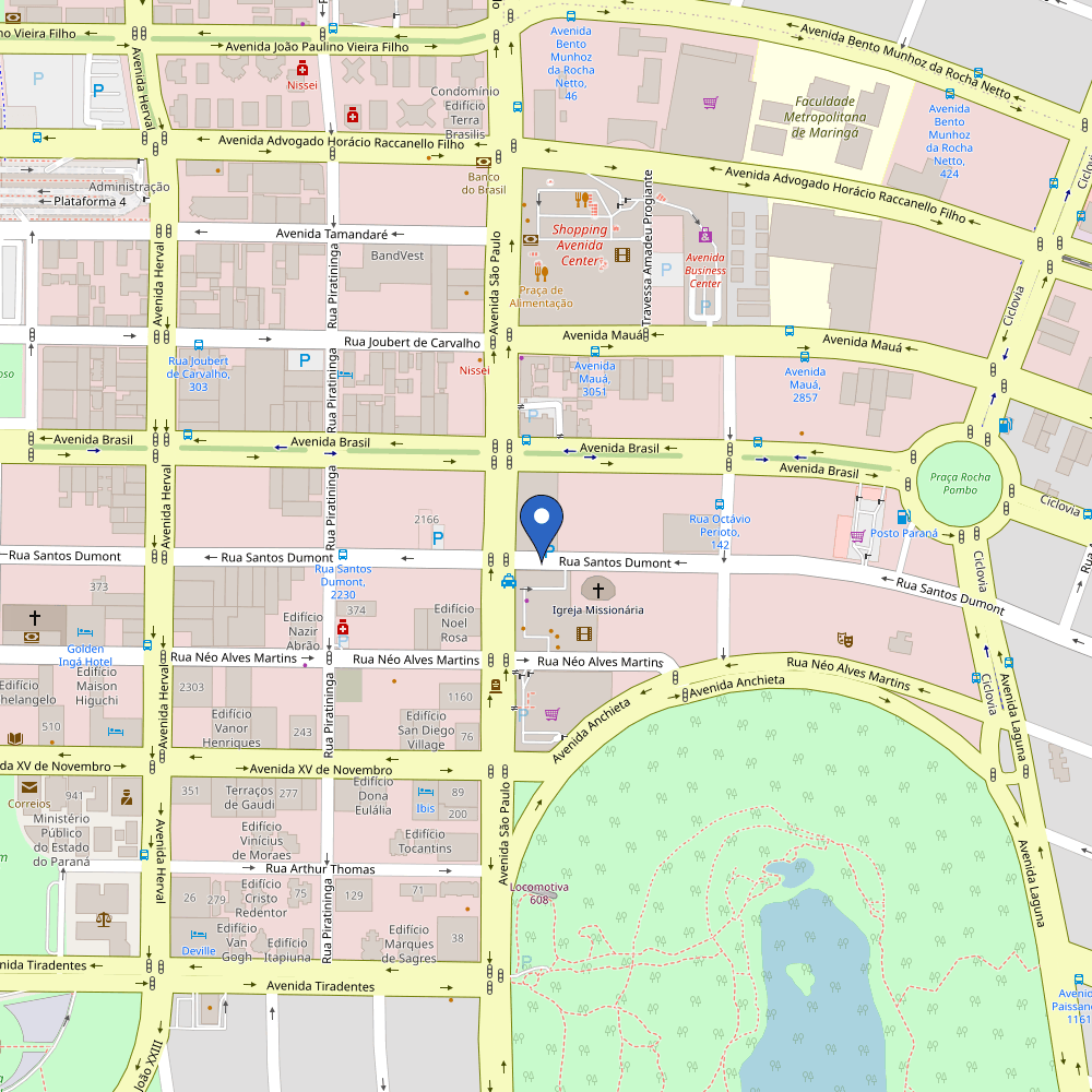 Mapa da estação Cia Charge | 23KW | Akash Mall - Maringa