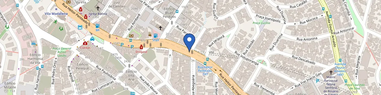 Mapa da estação Porsche Center | São Paulo Oeste