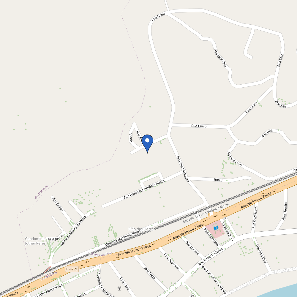 Mapa da estação Carregador Brandon Borborema