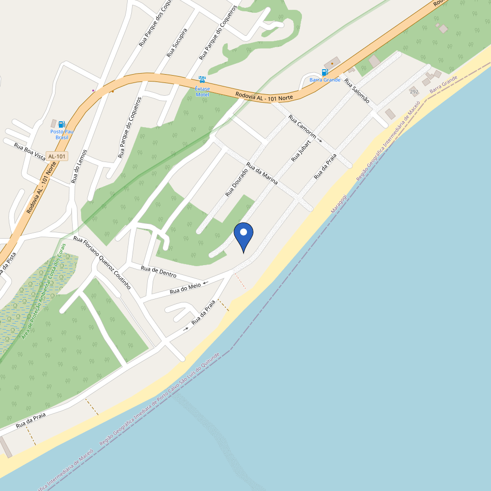 Mapa da estação Pousada Sol e Mar