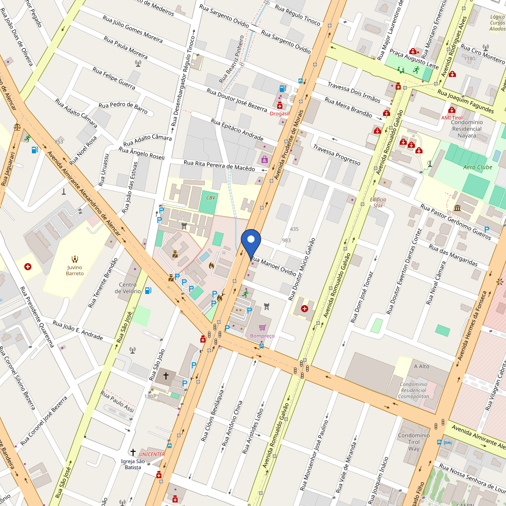 Mapa da estação BYD Carmais Natal