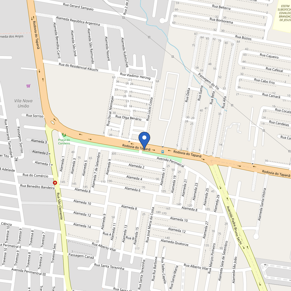 Mapa da estação RASTREAR NORTE E OFICINA VHE