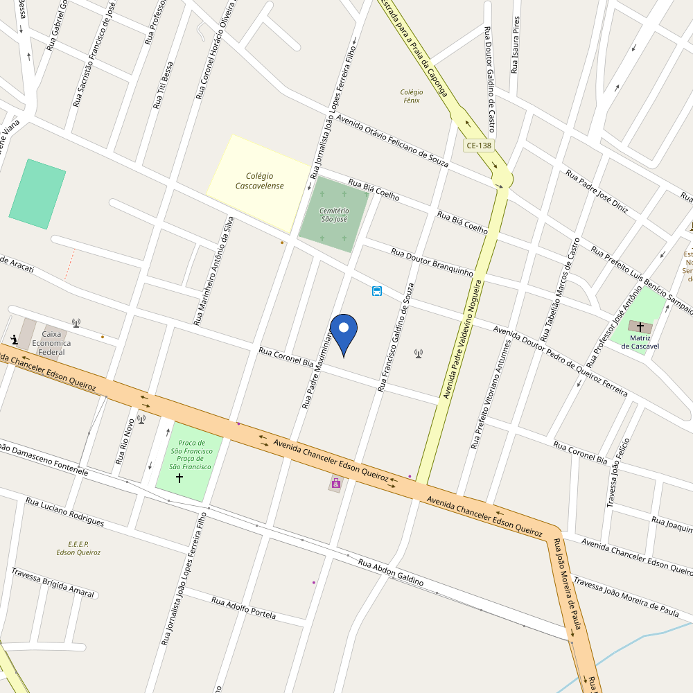 Mapa da estação cascavel shopping