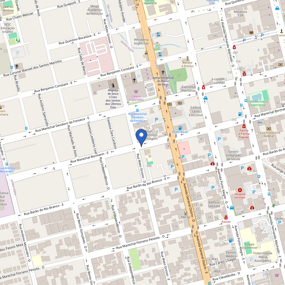 Mapa da estação Unicred