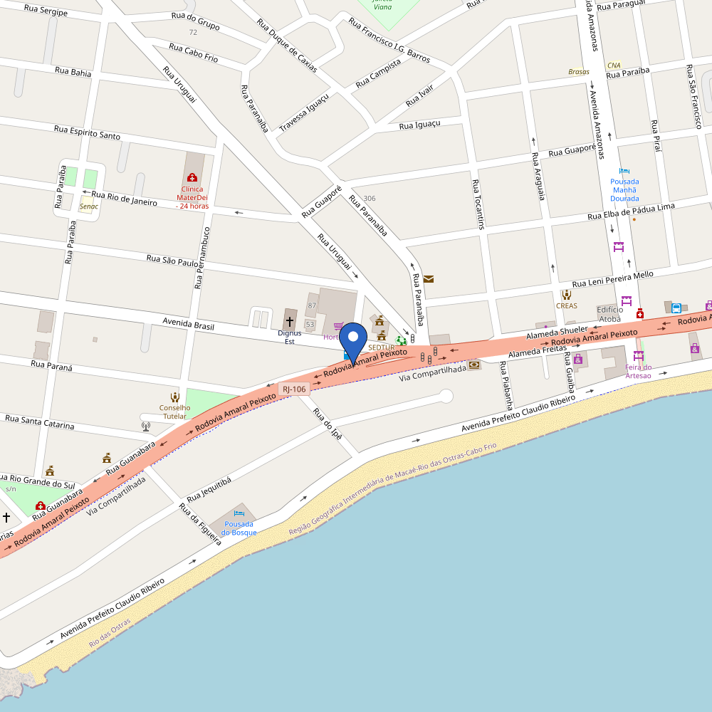 Mapa da estação Posto SOL E GÁS