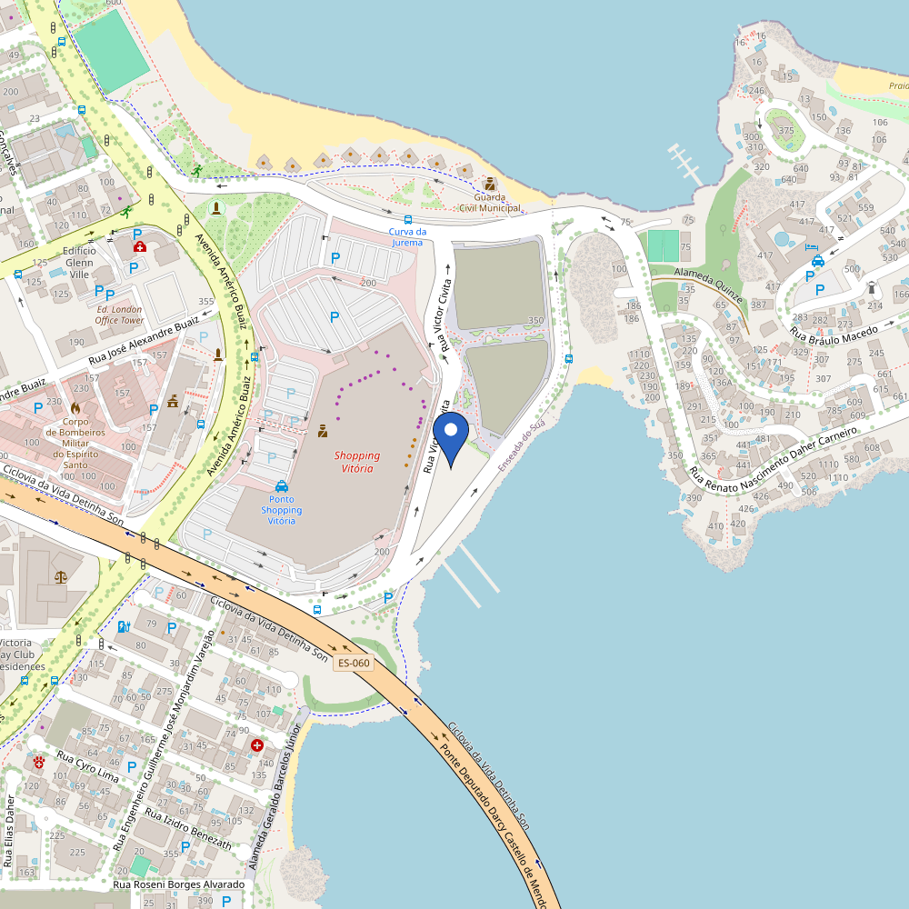 Mapa da estação Shopping Vitória Estacionamento Externo