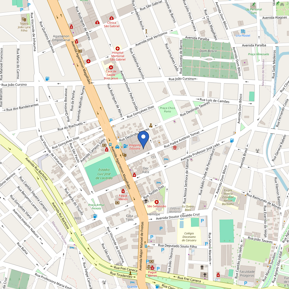 Mapa da estação Planeta Charge - DC - 30Kw - Shopping Difusora - Caruaru-PE