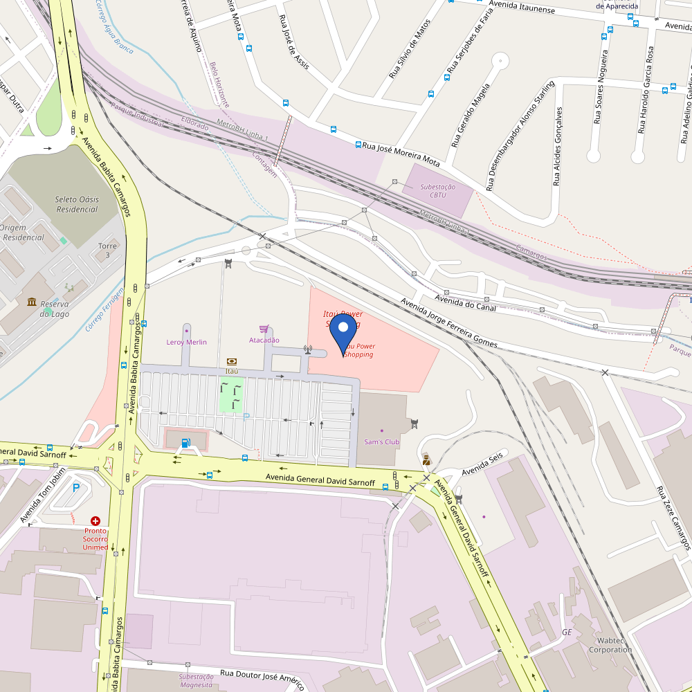 Mapa da estação Itau Power Shopping