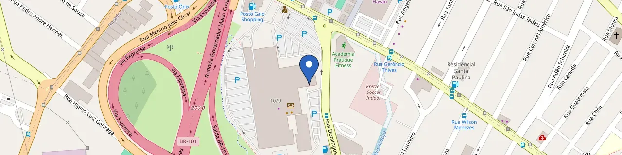 Mapa da estação Shopping Itaguaçu - WeCharge