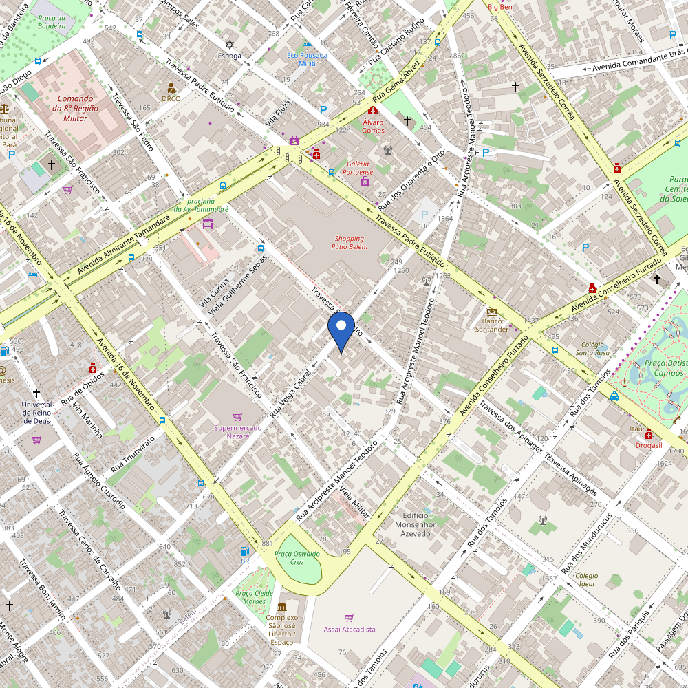 Mapa da estação M1 Locadora de Veículos