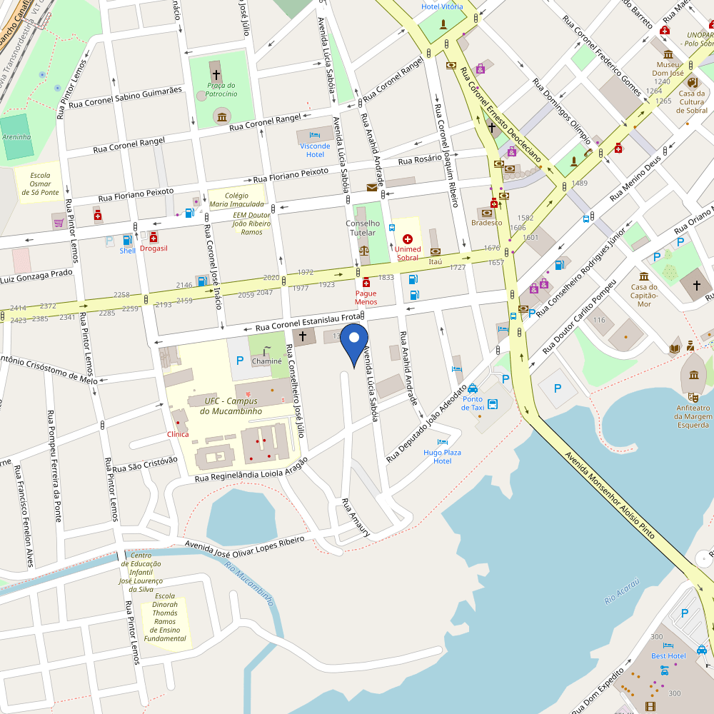 Mapa da estação Verde Rio Hotel
