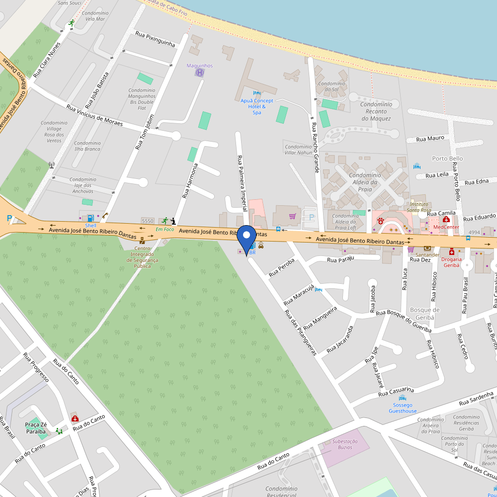 Mapa da estação Petrobras - Centro Automotivo Novo Búzios