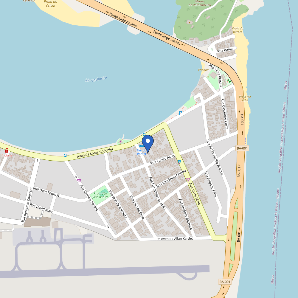 Mapa da estação Pousada Pier do Pontal
