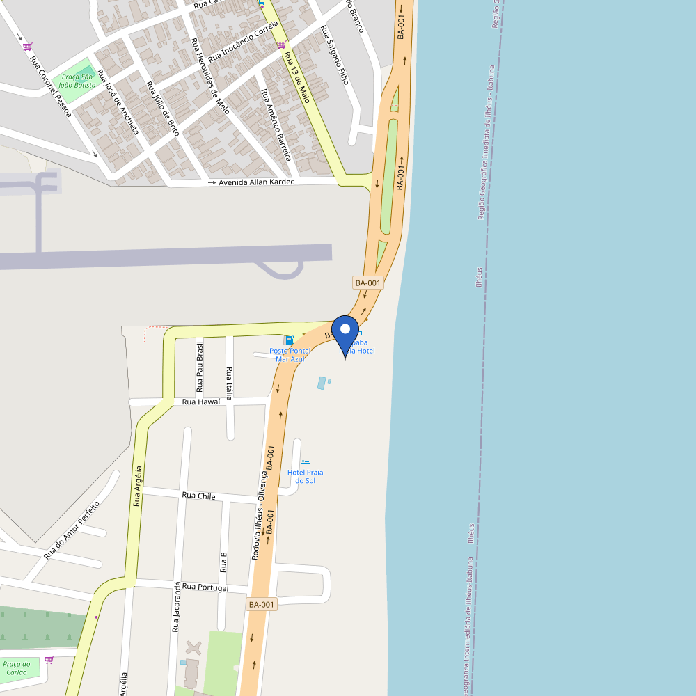 Mapa da estação Opaba Praia Hotel