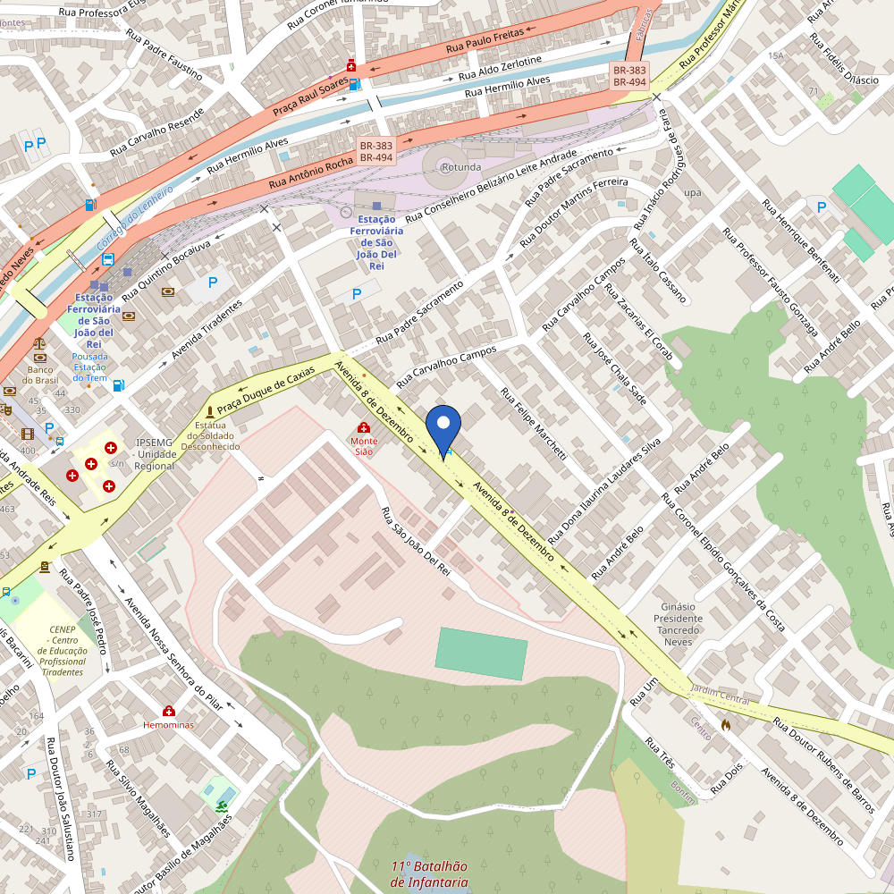 Mapa da estação Grupo Ascenário - Hotel Solara