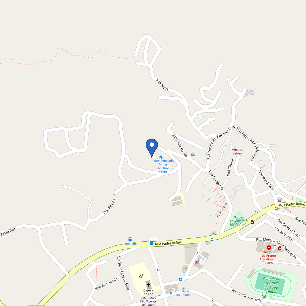 Mapa da estação Hotel Recanto do Ouro