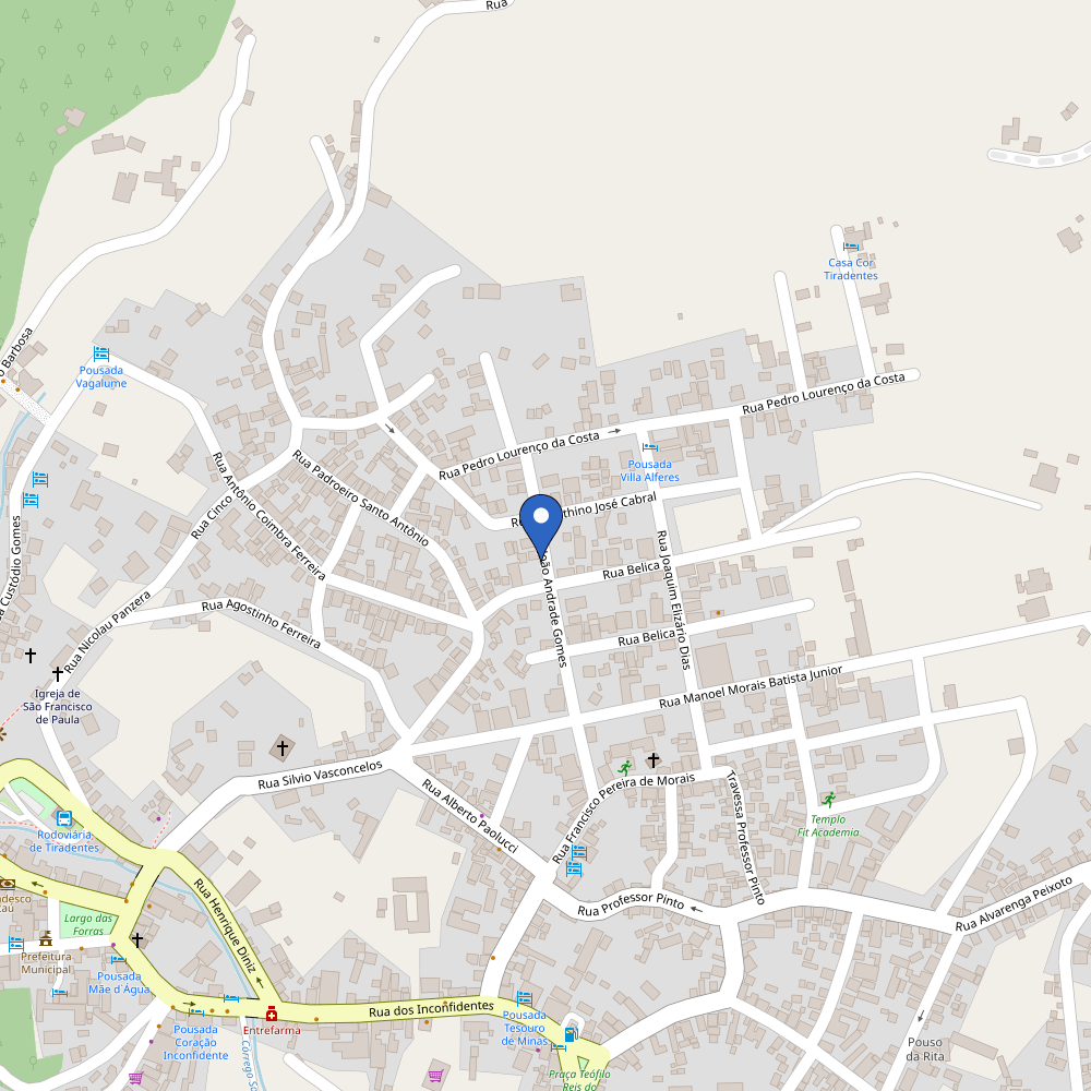Mapa da estação Pouso da Paz