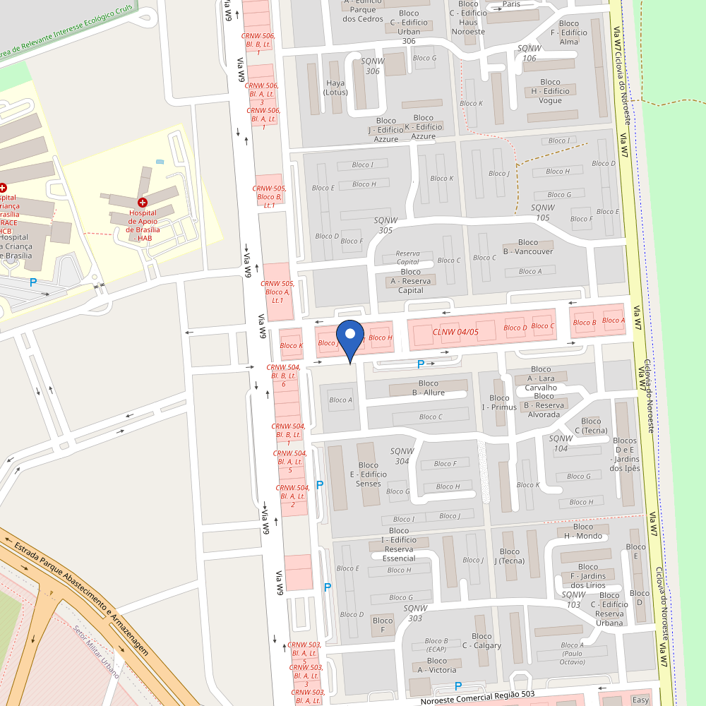 Mapa da estação Arena Noroeste