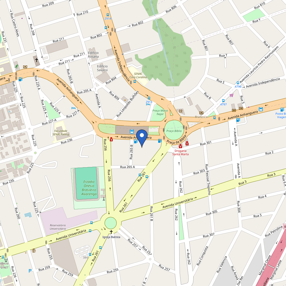 Mapa da estação Eletroposto Anhanguera ️