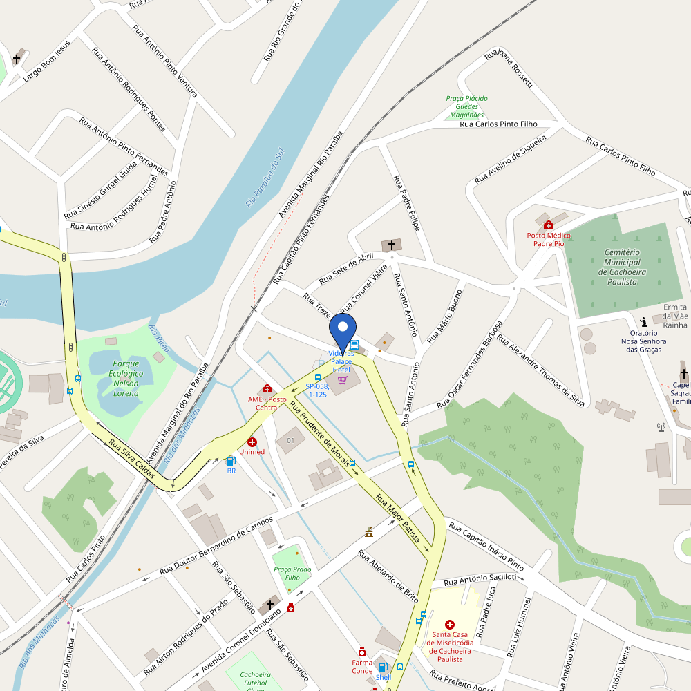 Mapa da estação videiras Palace hotel