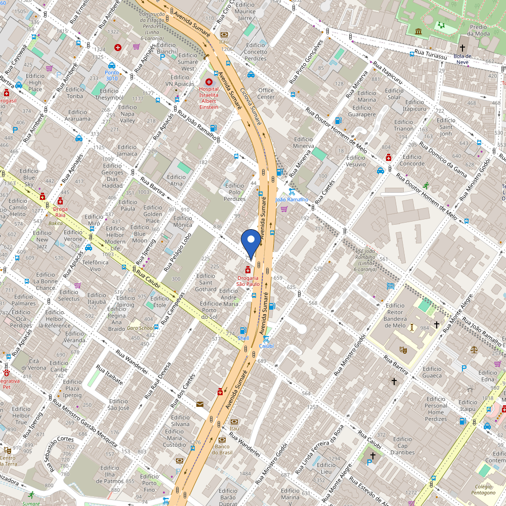 Mapa da estação BMW Osten Sumaré (DC)