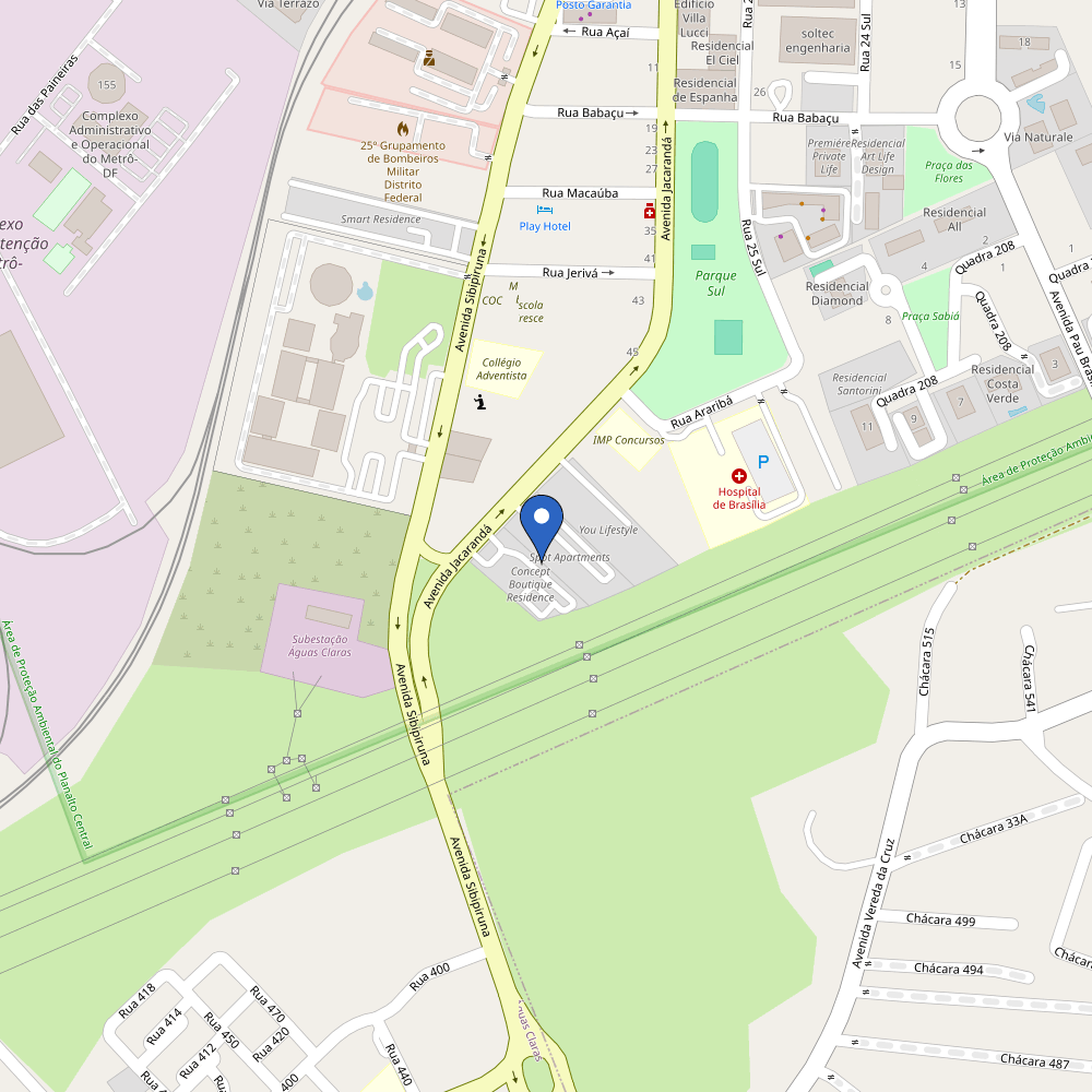 Mapa da estação Condomínio Spot Residence