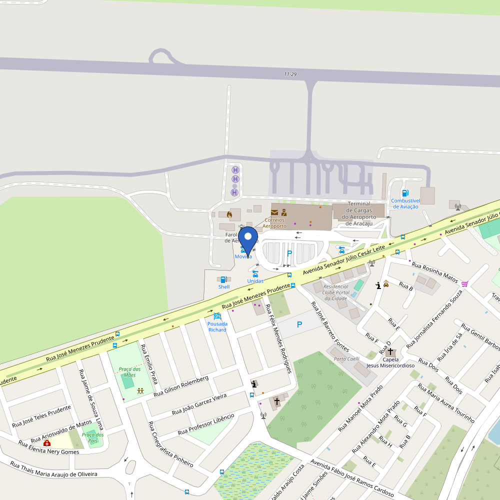 Mapa da estação Movida - Aluguel de Carros