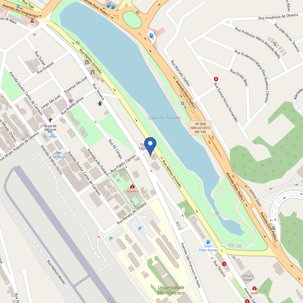 Mapa da estação Academia Smart Fit - Bragança Paulista