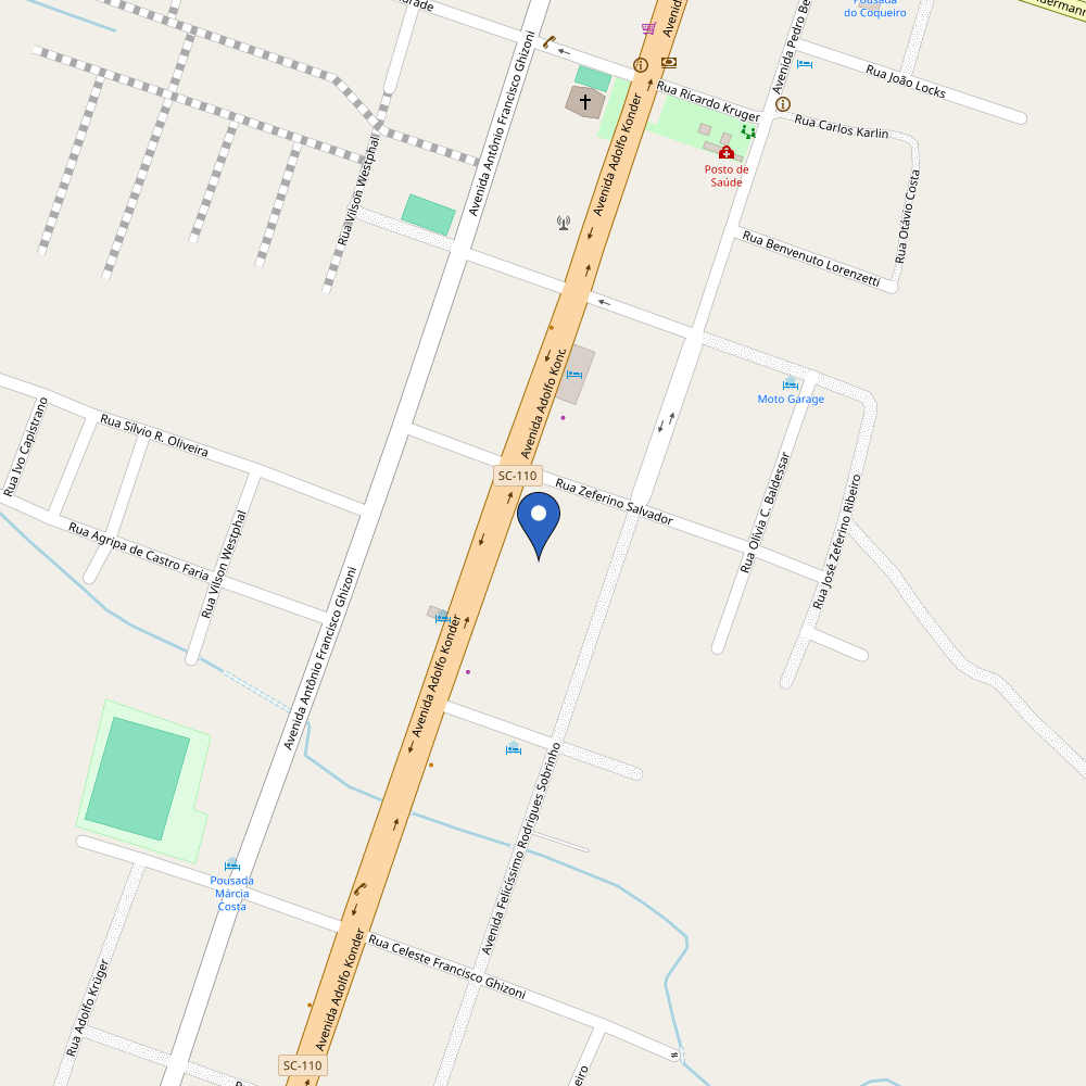 Mapa da estação Zeca Marques