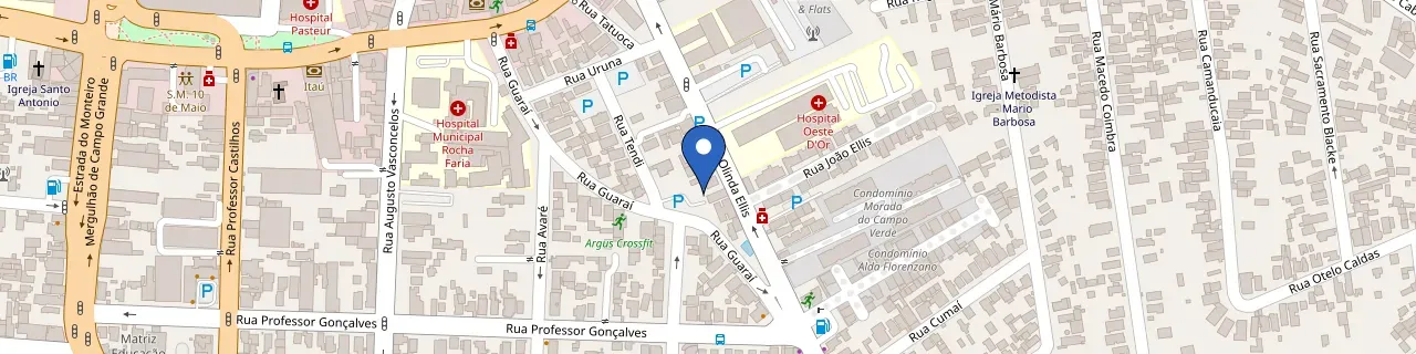 Mapa da estação Clínica Ortopédica Joari