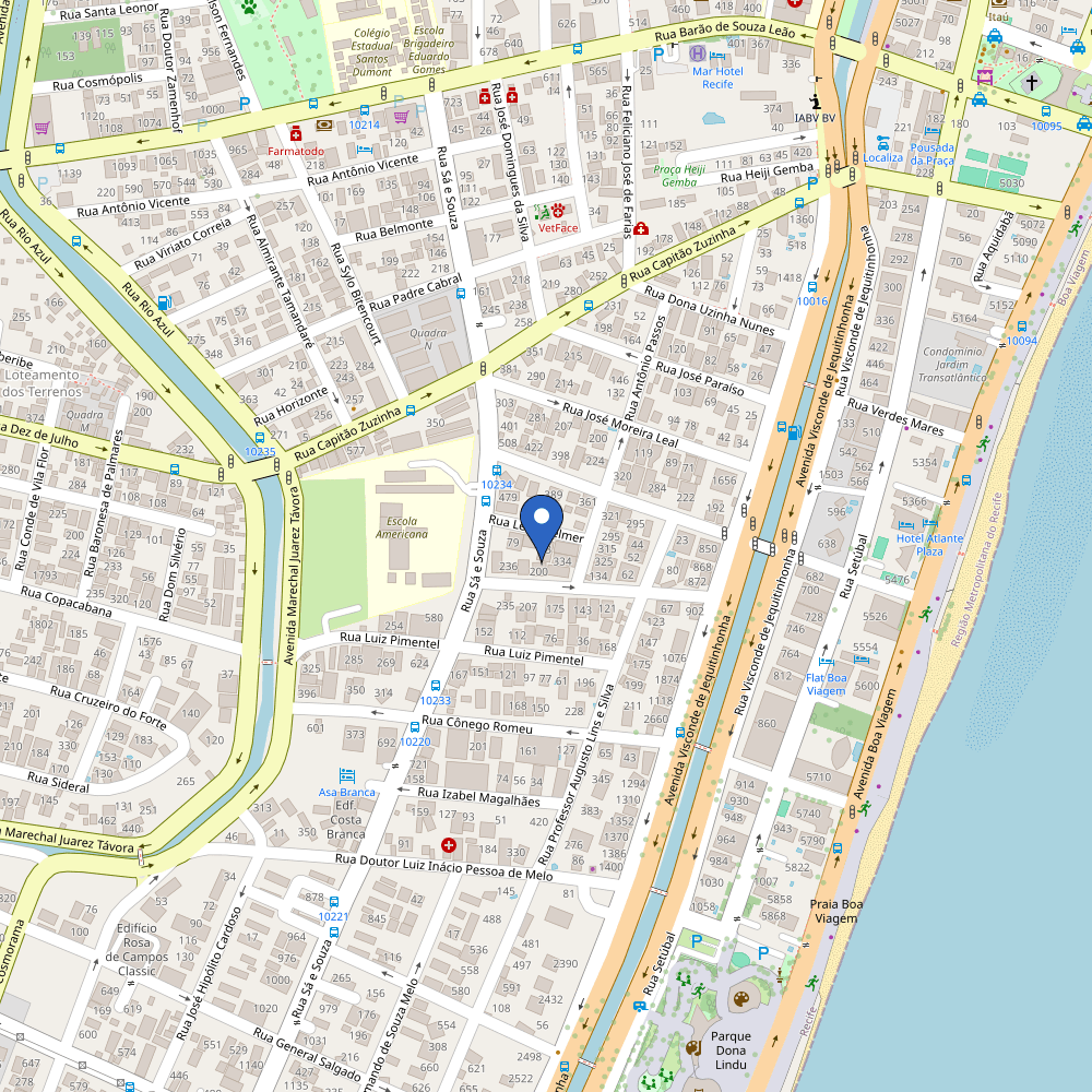 Mapa da estação 1001 Burger e Lava Jato