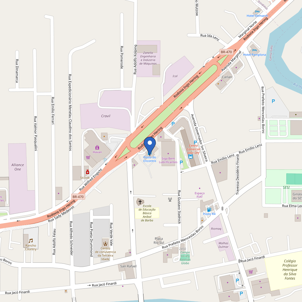 Mapa da estação Posto Ipiranga