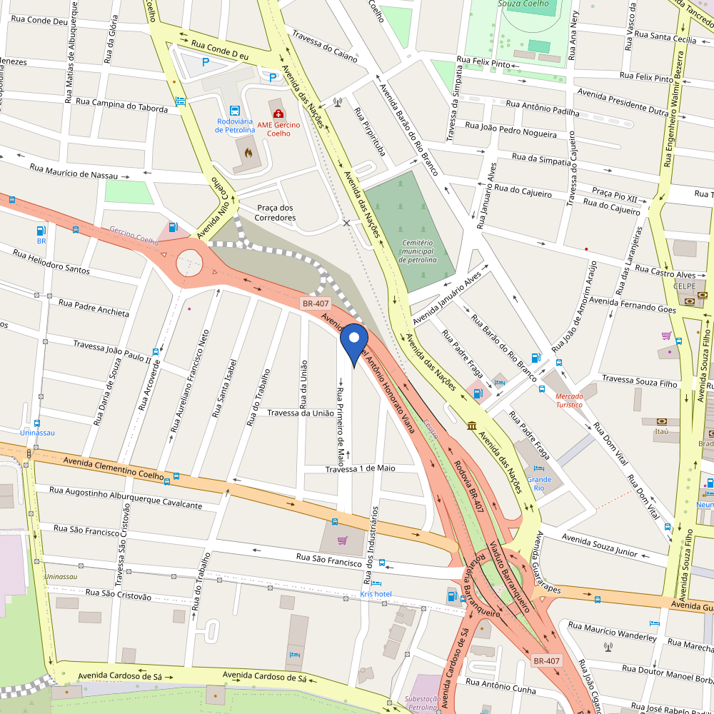 Mapa da estação Power2Go - Clinica Radiodiagnostico e Ultrassonografia do Carpina