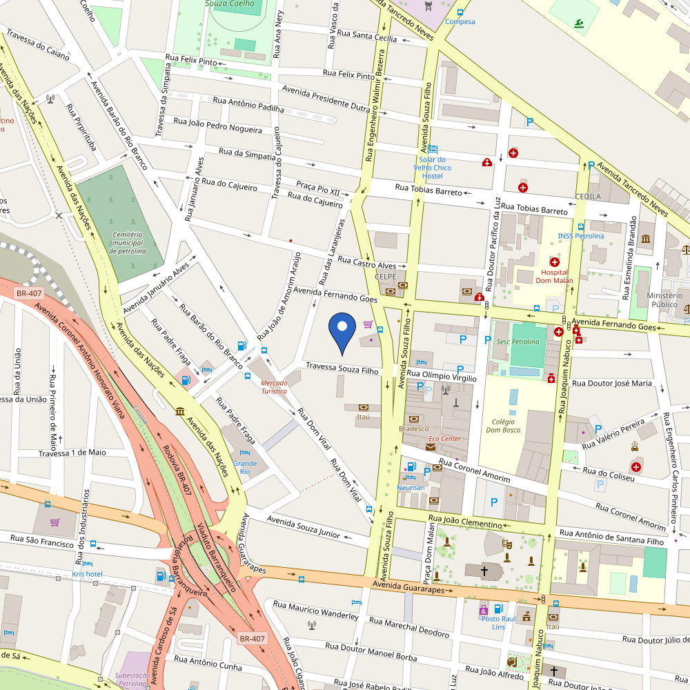 Mapa da estação Power2Go - Edifício Igarassu